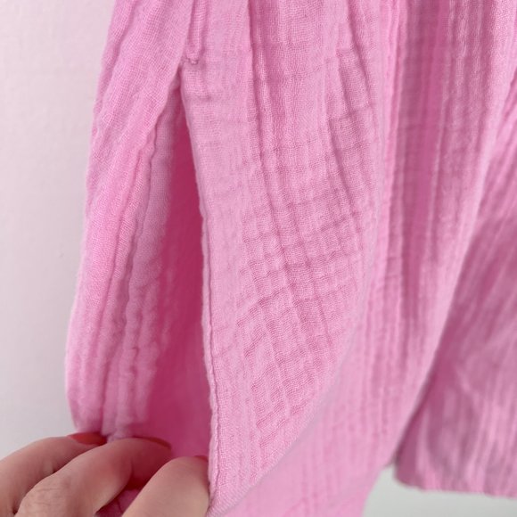 NWT Stitch Fix Market & Spruce Trini Short Sleeve Gauze Romper Pink Size Large L - Picture 6 of 14